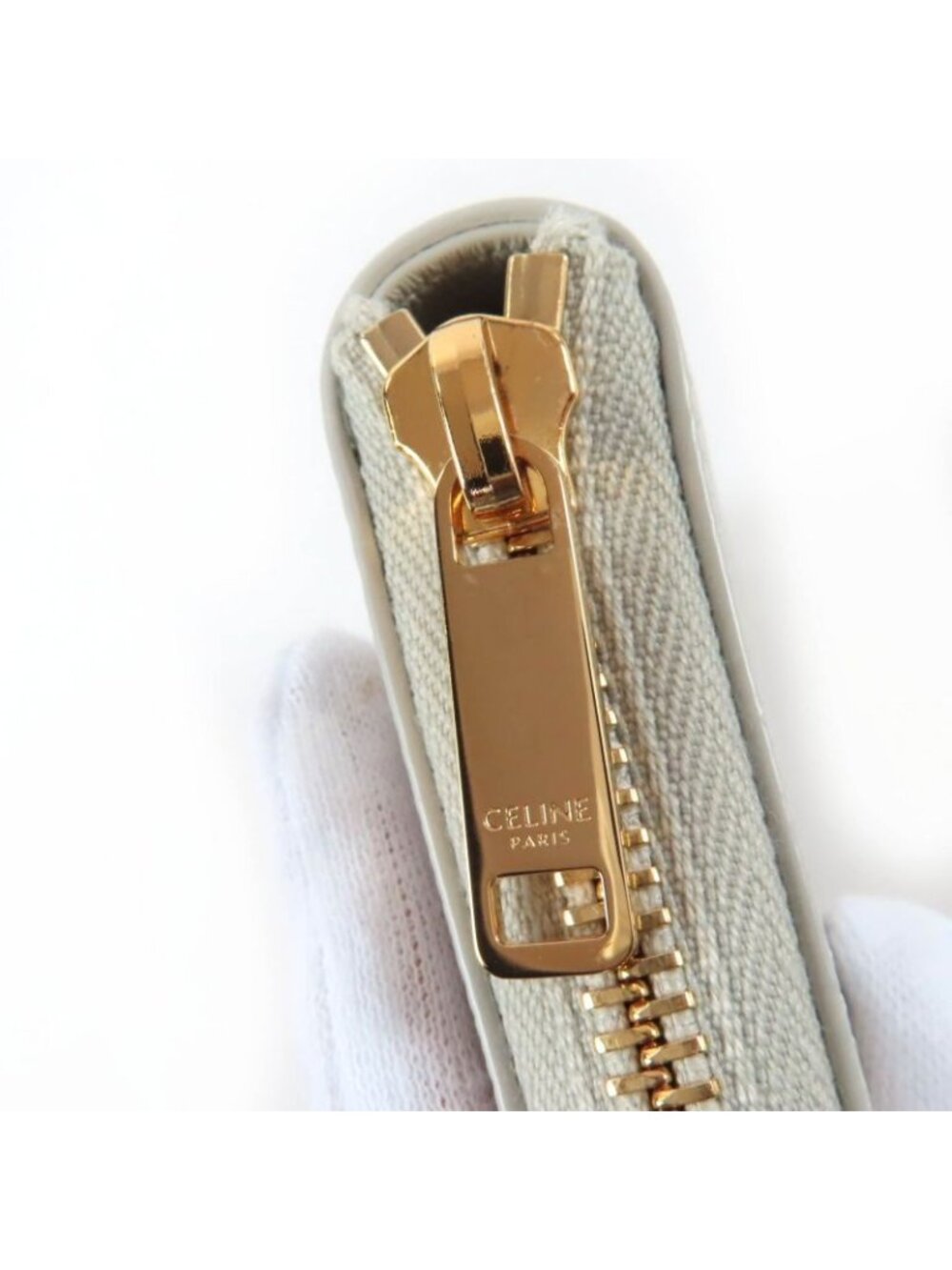 Celine Small Zip Wallet Essential Leather Compact Bifold - Picture 10 of 14